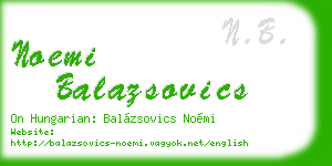 noemi balazsovics business card