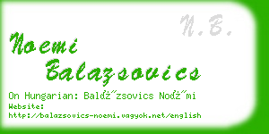 noemi balazsovics business card